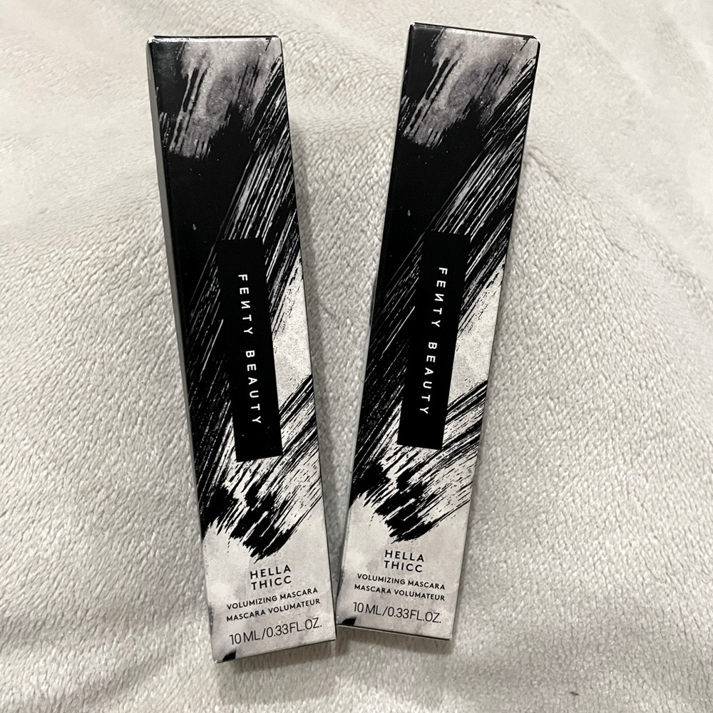 Fenty Beauty Hella Thicc Voluminizing Black Mascara. NEW! Set of two!